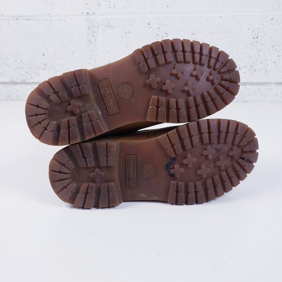 Timberland Womens Brown Roll Fold-Down Tan Waterproof Ankle Bootie Size 8 - Picture 8 of 9